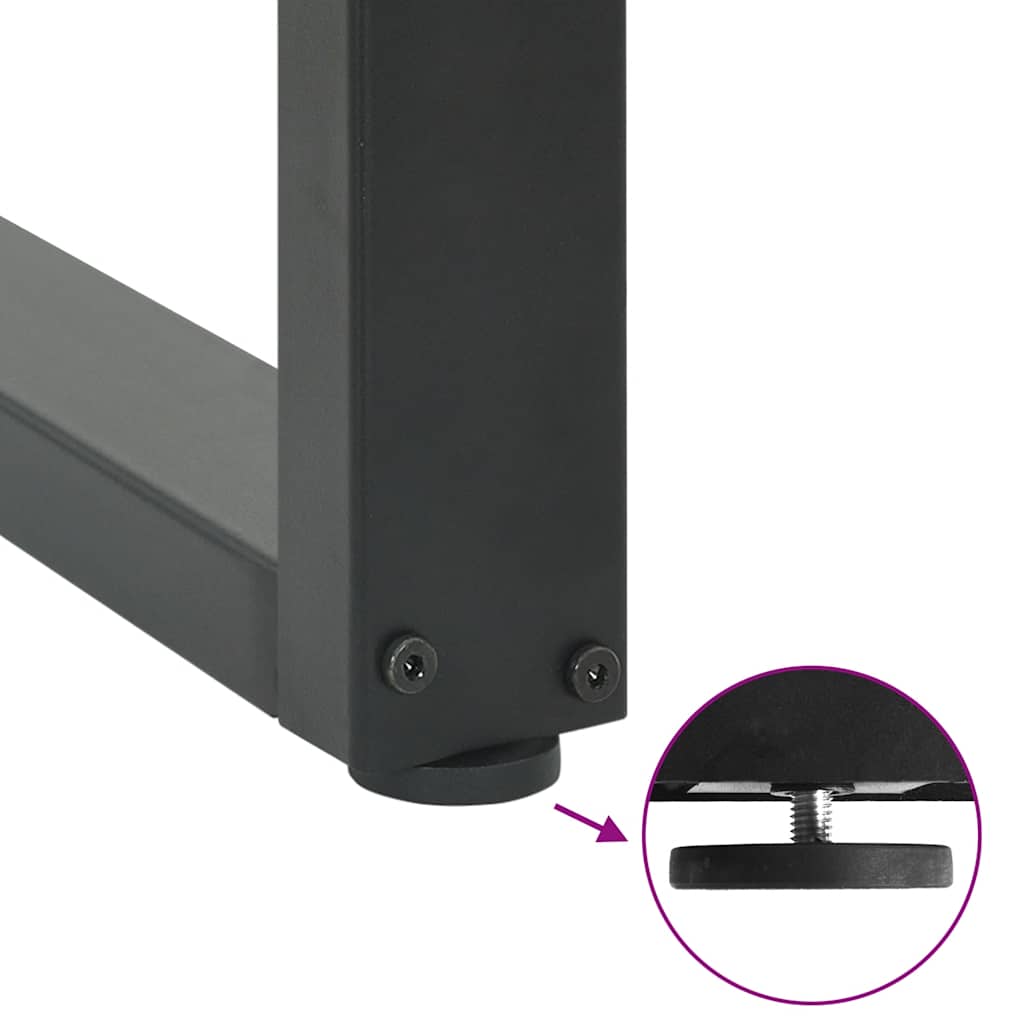 2 db antracit acél dohányzóasztal lábak u-alakú 50x(42-43) cm