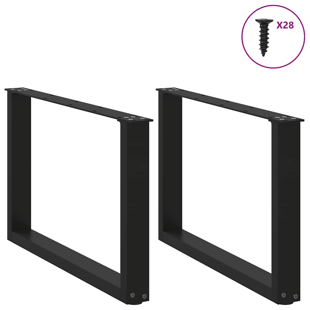 2 db acél fekete dohányzóasztal lábak u-alakú 70x(42-43) cm 2 db acél fekete dohányzóasztal lábak u-alakú 70x(42-43) cm