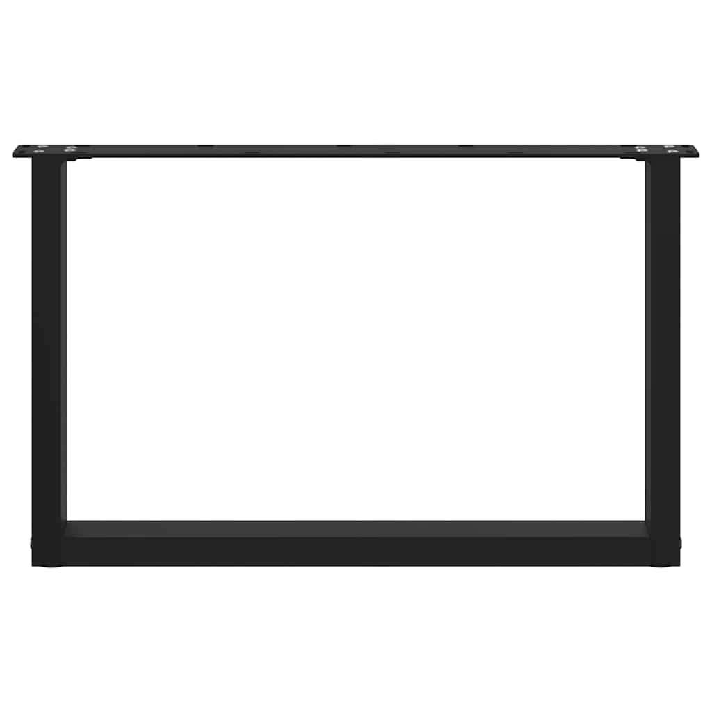 2 db acél fekete dohányzóasztal lábak u-alakú 70x(42-43) cm 2 db acél fekete dohányzóasztal lábak u-alakú 70x(42-43) cm
