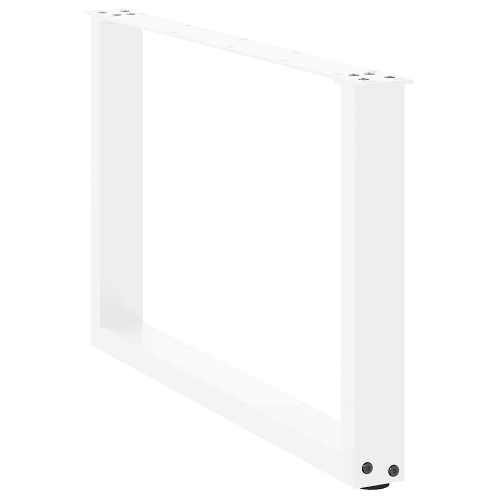 2 db fehér acél dohányzóasztal lábak u-alakú 70x(42-43) cm 2 db fehér acél dohányzóasztal lábak u-alakú 70x(42-43) cm