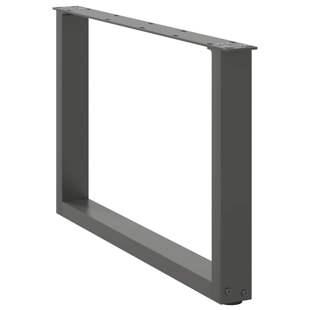 2 db antracit acél dohányzóasztal lábak u-alakú 70x(42-43) cm