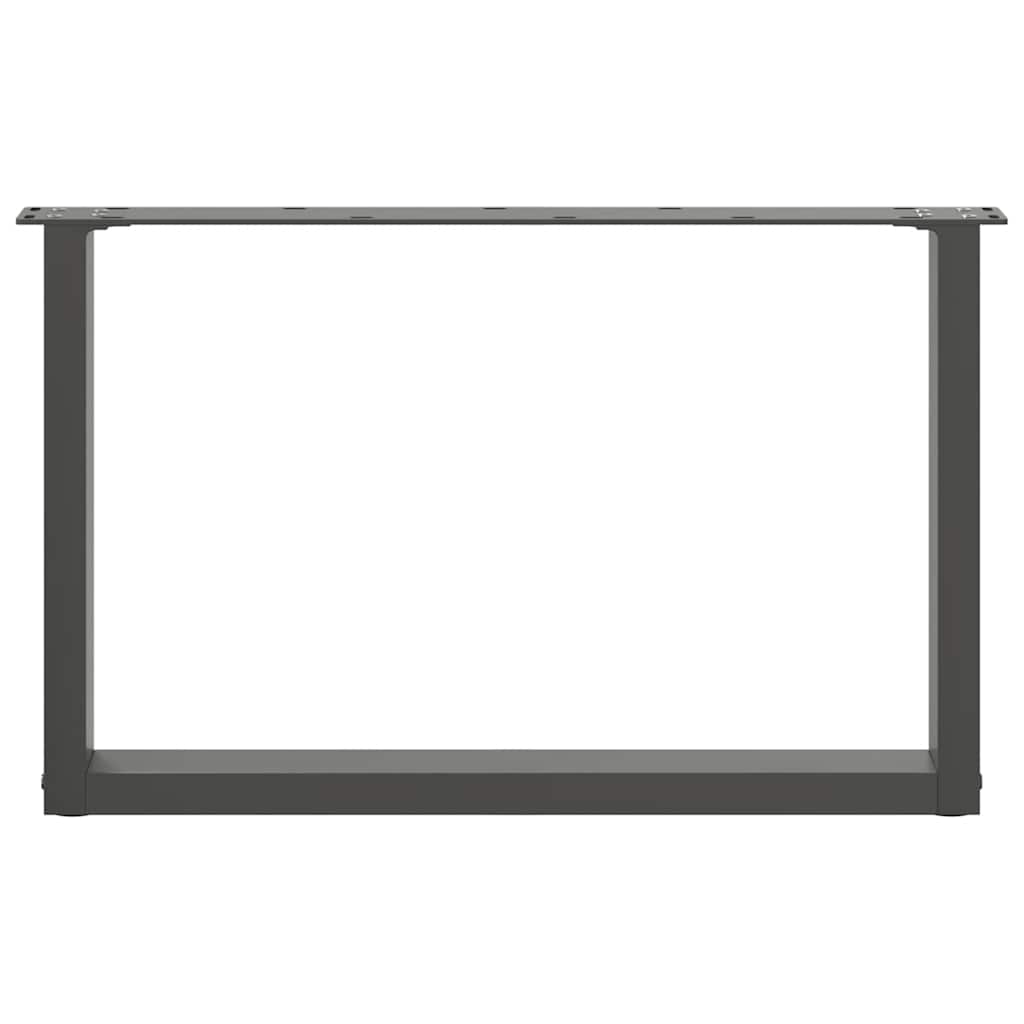 2 db antracit acél dohányzóasztal lábak u-alakú 70x(42-43) cm