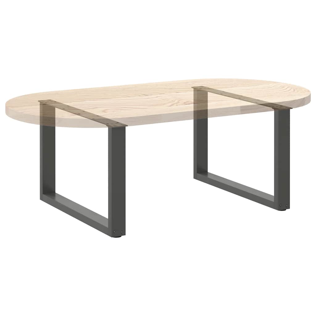 2 db antracit acél dohányzóasztal lábak u-alakú 70x(42-43) cm