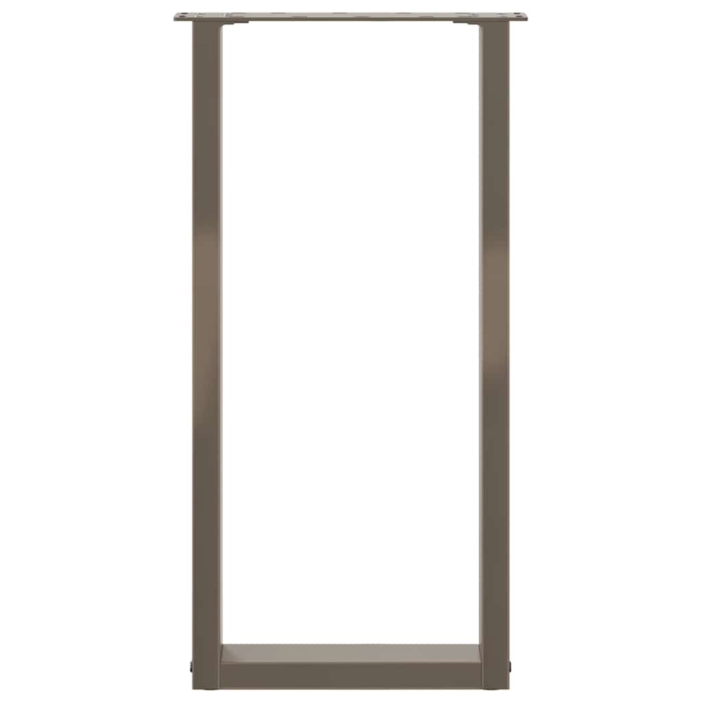 Kávéasztal lábak u-alakú 2 db natúr acél 28x(72-73) cm acél