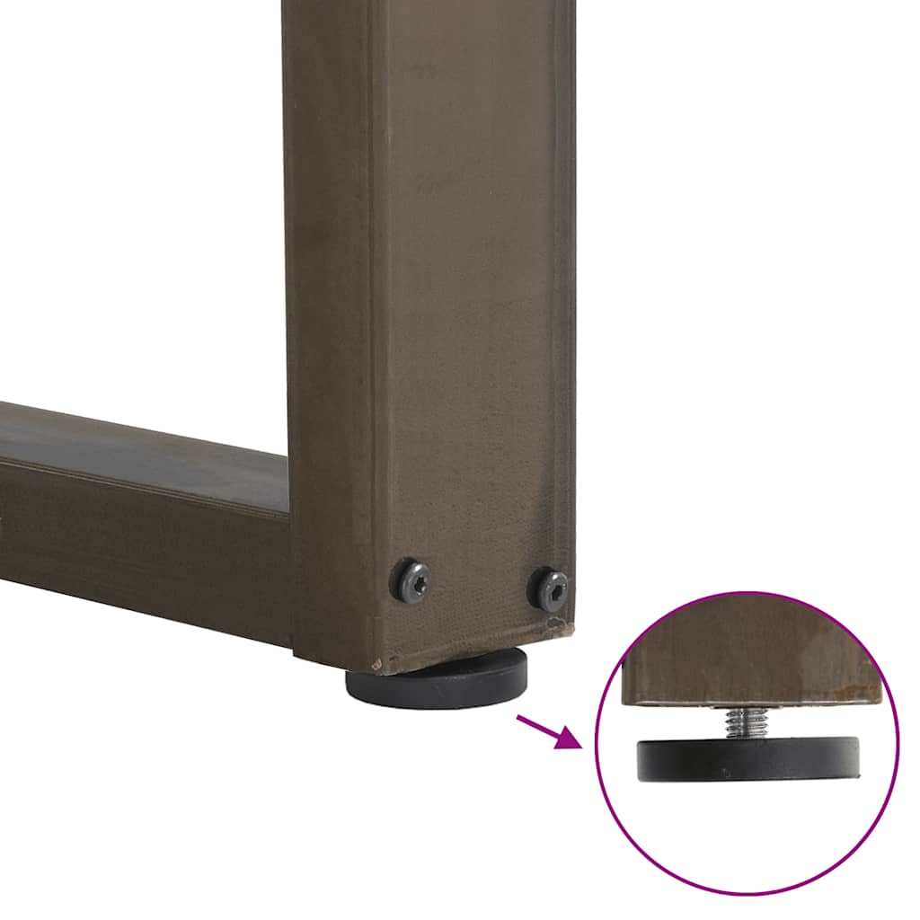 Kávéasztal lábak u-alakú 2 db natúr acél 28x(72-73) cm acél