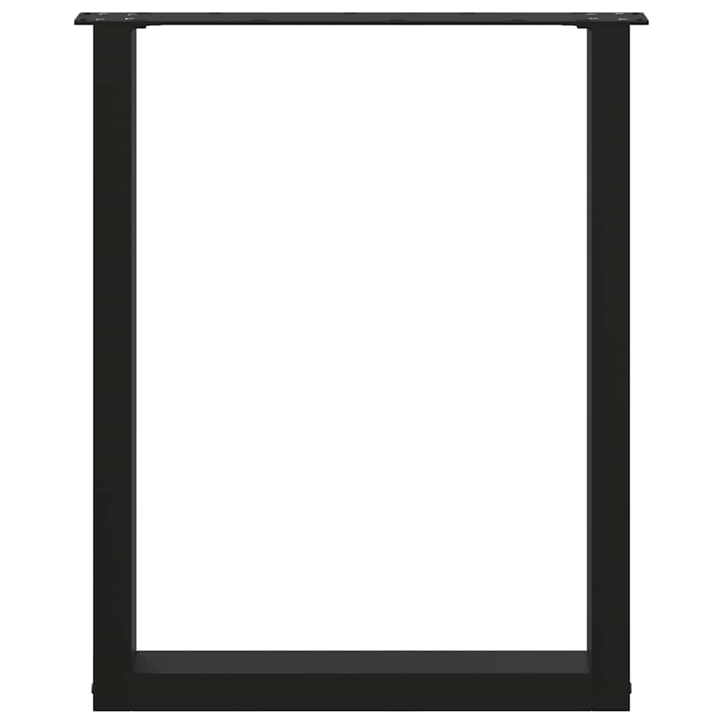 2 db fekete acél dohányzóasztal lábak u-alakú 60x(72-73) cm