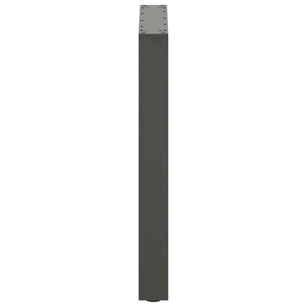 2 db antracit acél dohányzóasztal lábak u-alakú 60x(72-73) cm