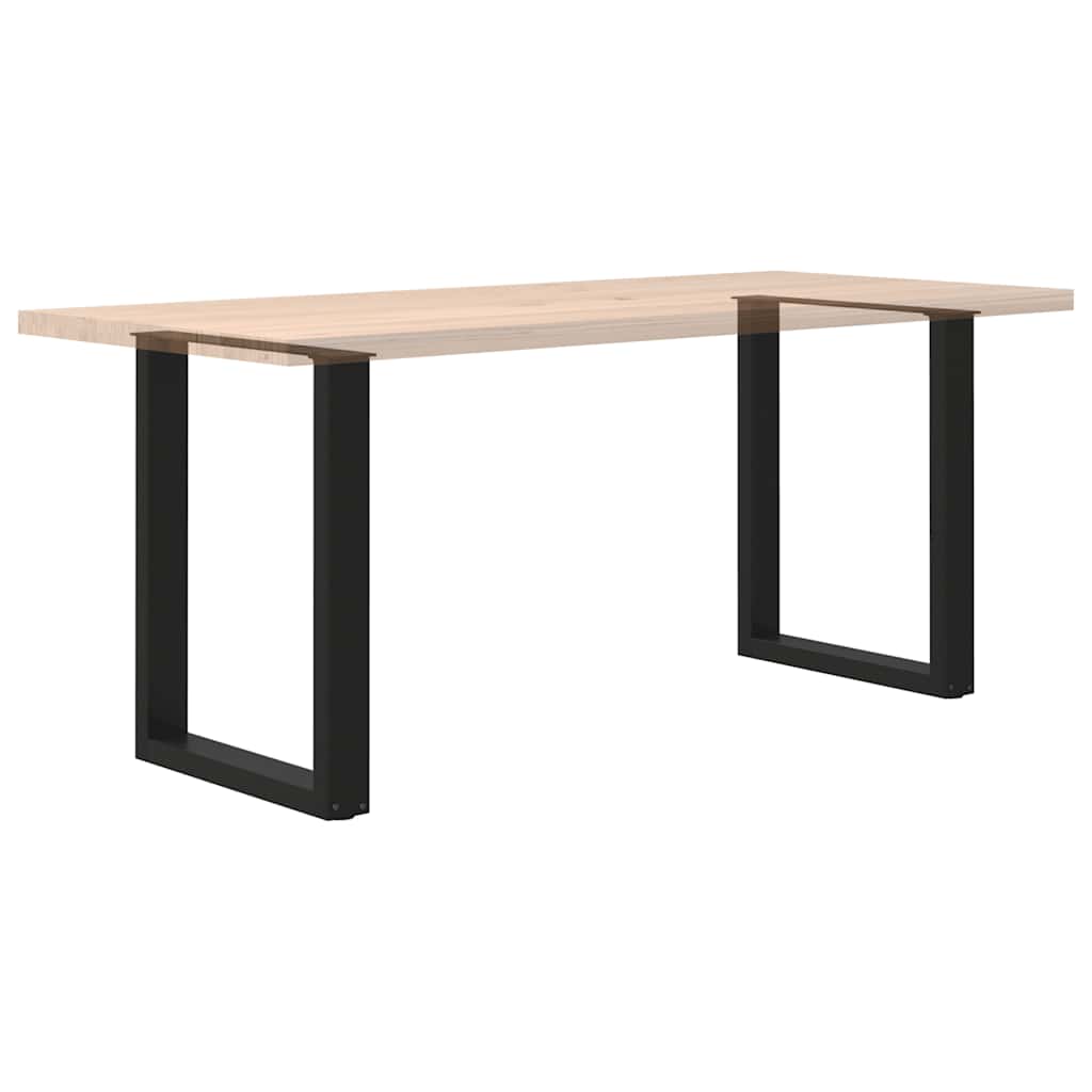 2 db acél fekete dohányzóasztal lábak u-alakú 70x(72-73) cm