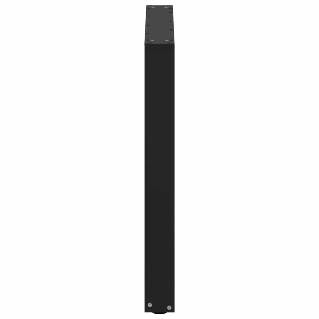 2 db acél fekete dohányzóasztal lábak u-alakú 80x(72-73) cm