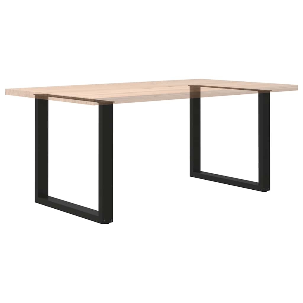 2 db acél fekete dohányzóasztal lábak u-alakú 80x(72-73) cm