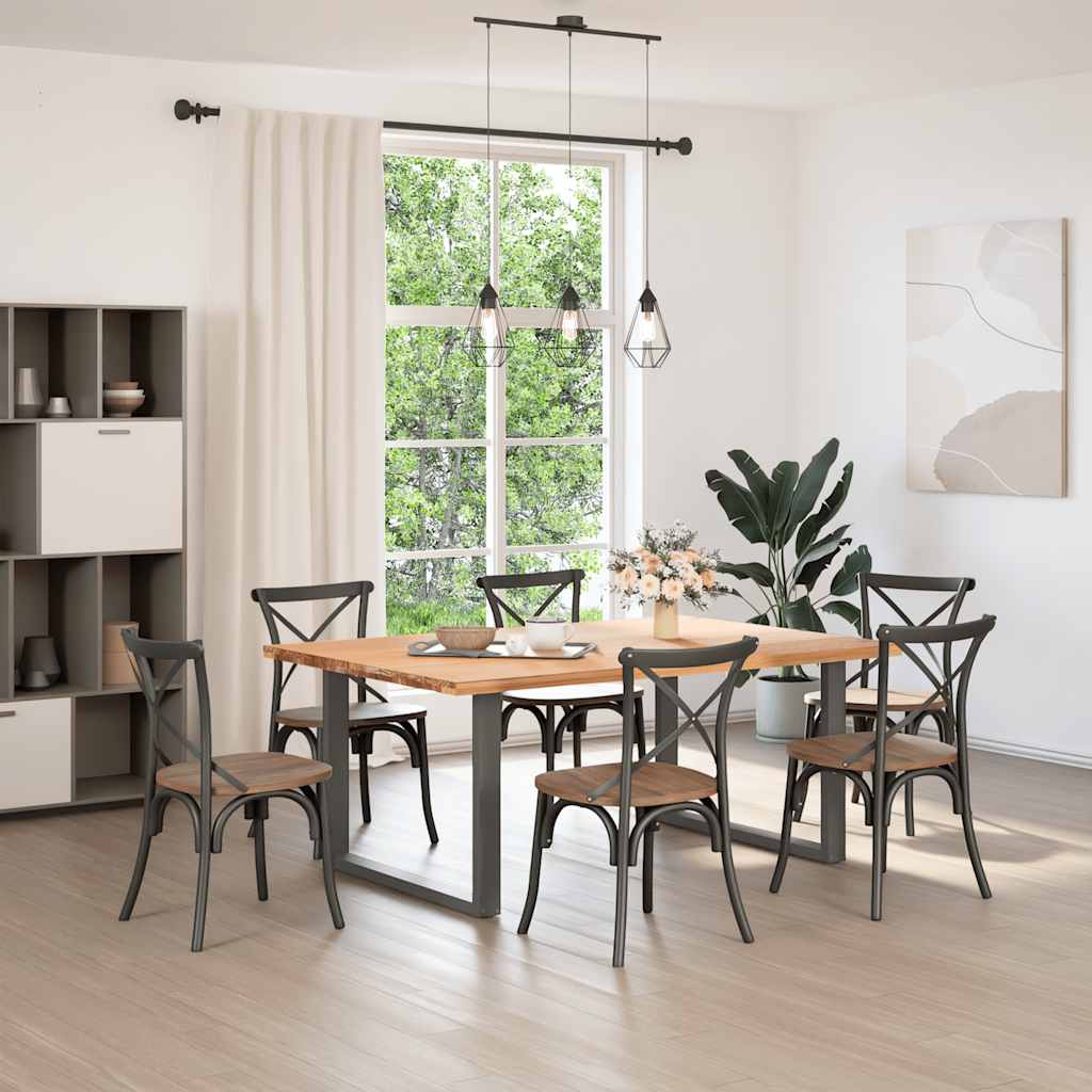 2 db antracit acél dohányzóasztal lábak u-alakú 100x(72-73) cm