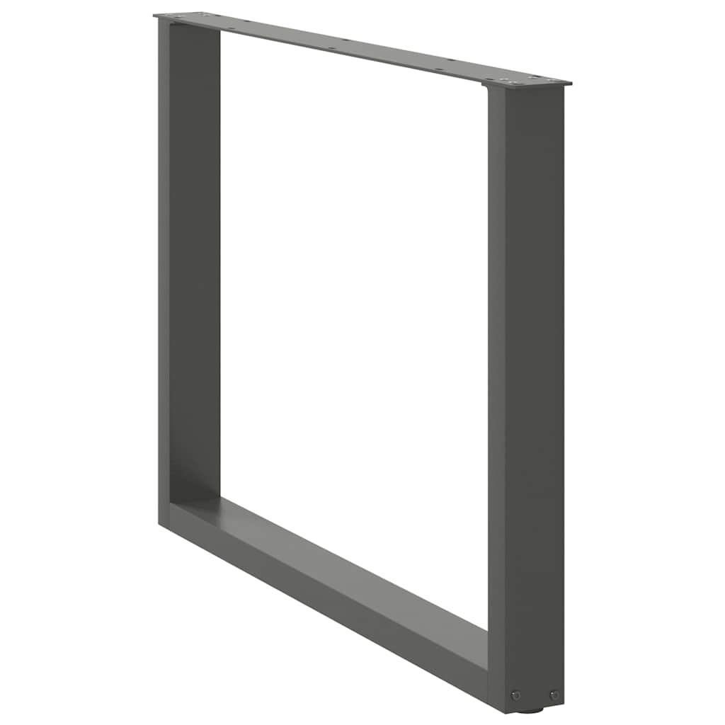 2 db antracit acél dohányzóasztal lábak u-alakú 100x(72-73) cm