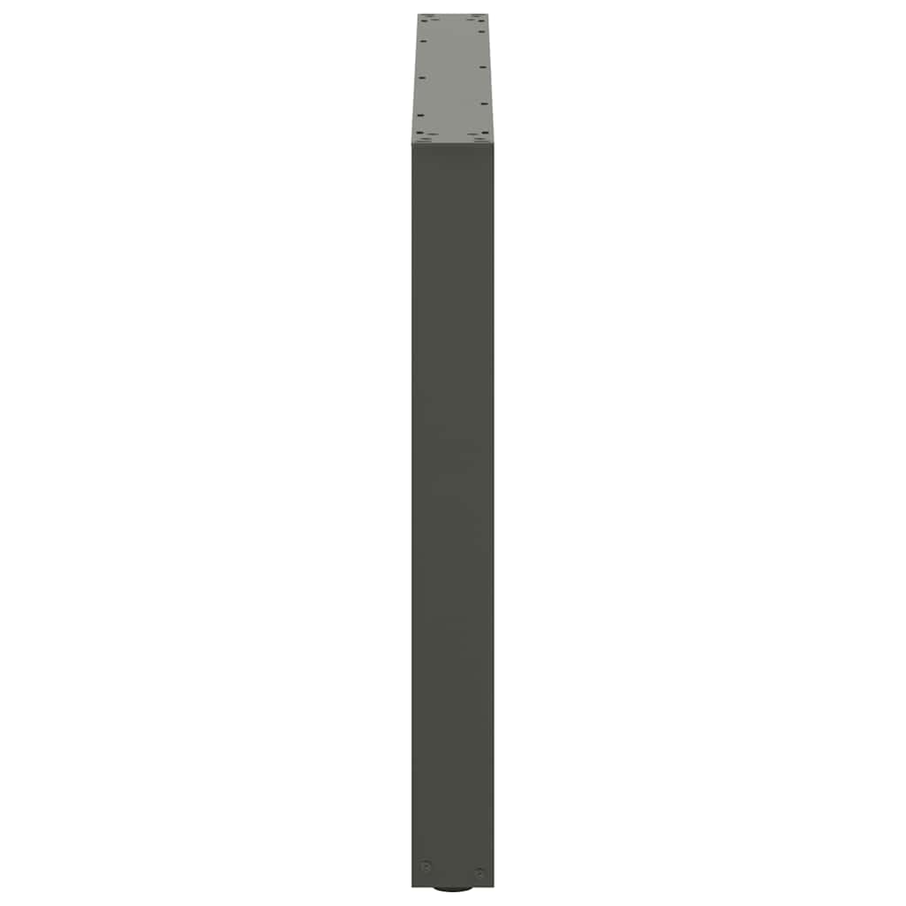 2 db antracit acél dohányzóasztal lábak u-alakú 100x(72-73) cm