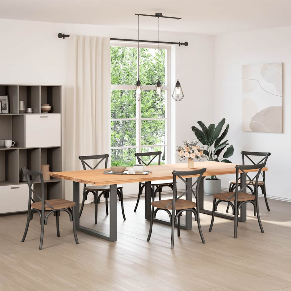 2 db antracit acél dohányzóasztal lábak u-alakú 100x(72-73) cm