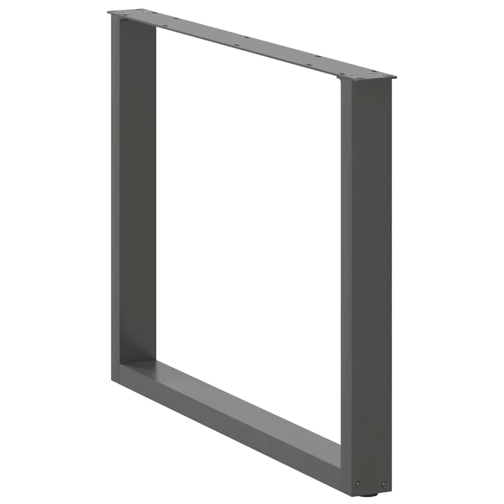 2 db antracit acél dohányzóasztal lábak u-alakú 100x(72-73) cm