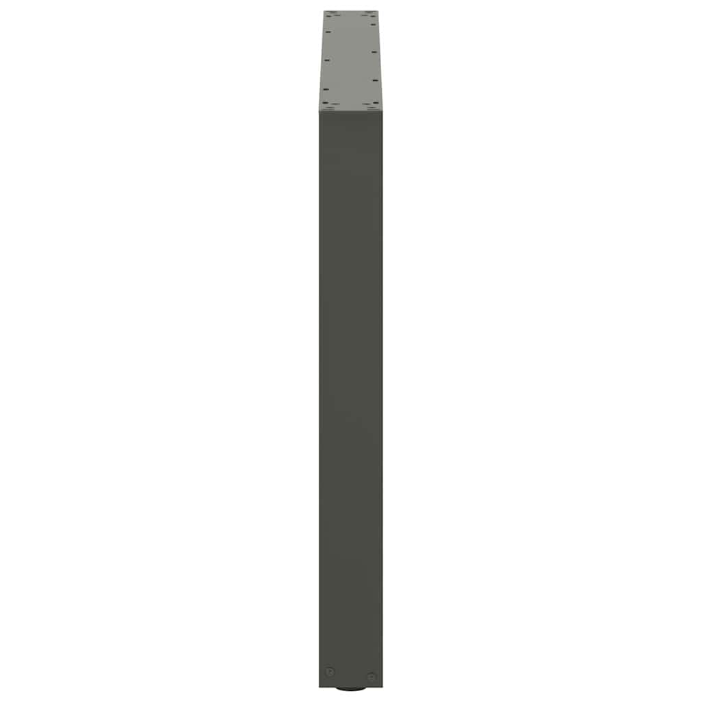 2 db antracit acél dohányzóasztal lábak u-alakú 100x(72-73) cm
