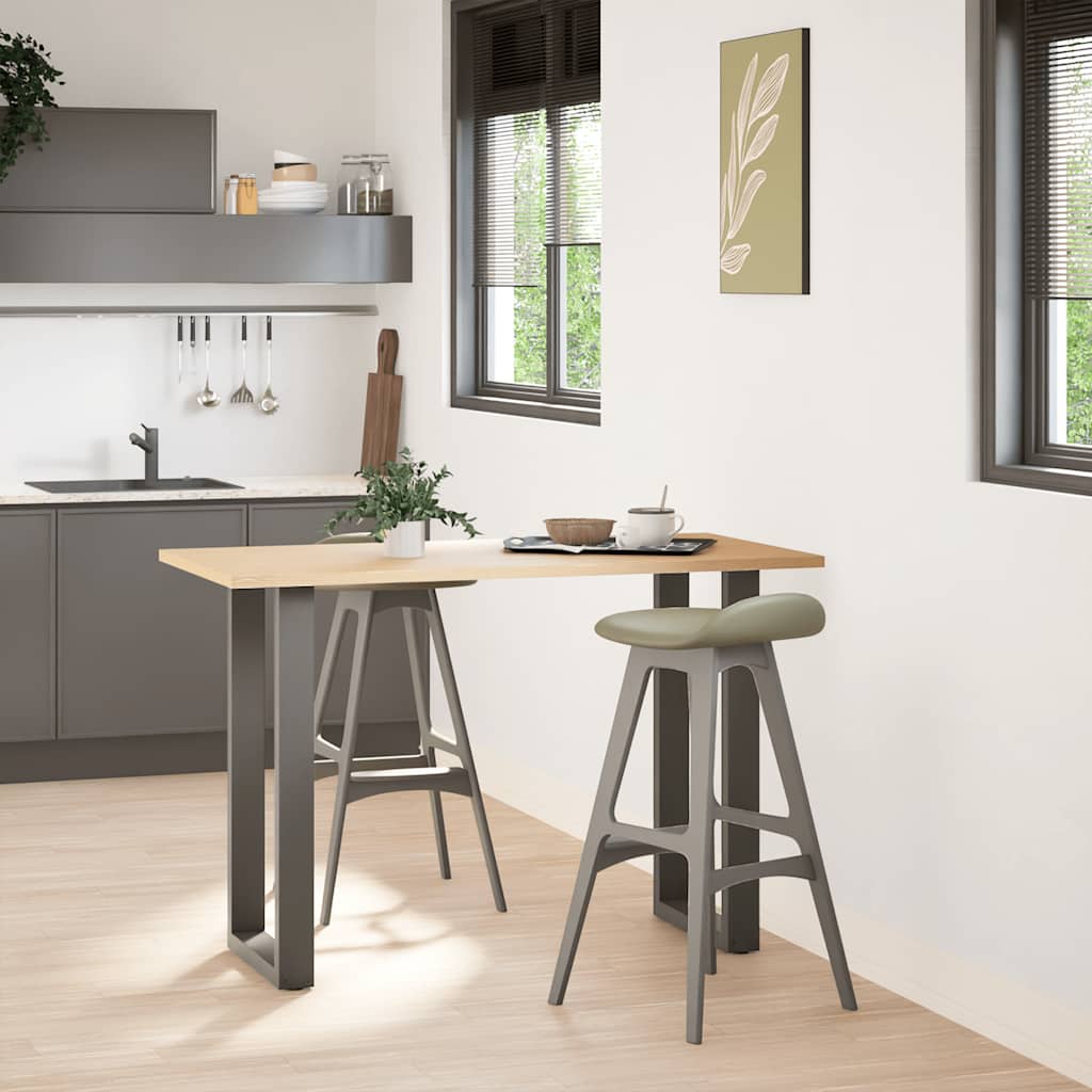 2 db antracit acél dohányzóasztal lábak u-alakú 50x(90-91) cm