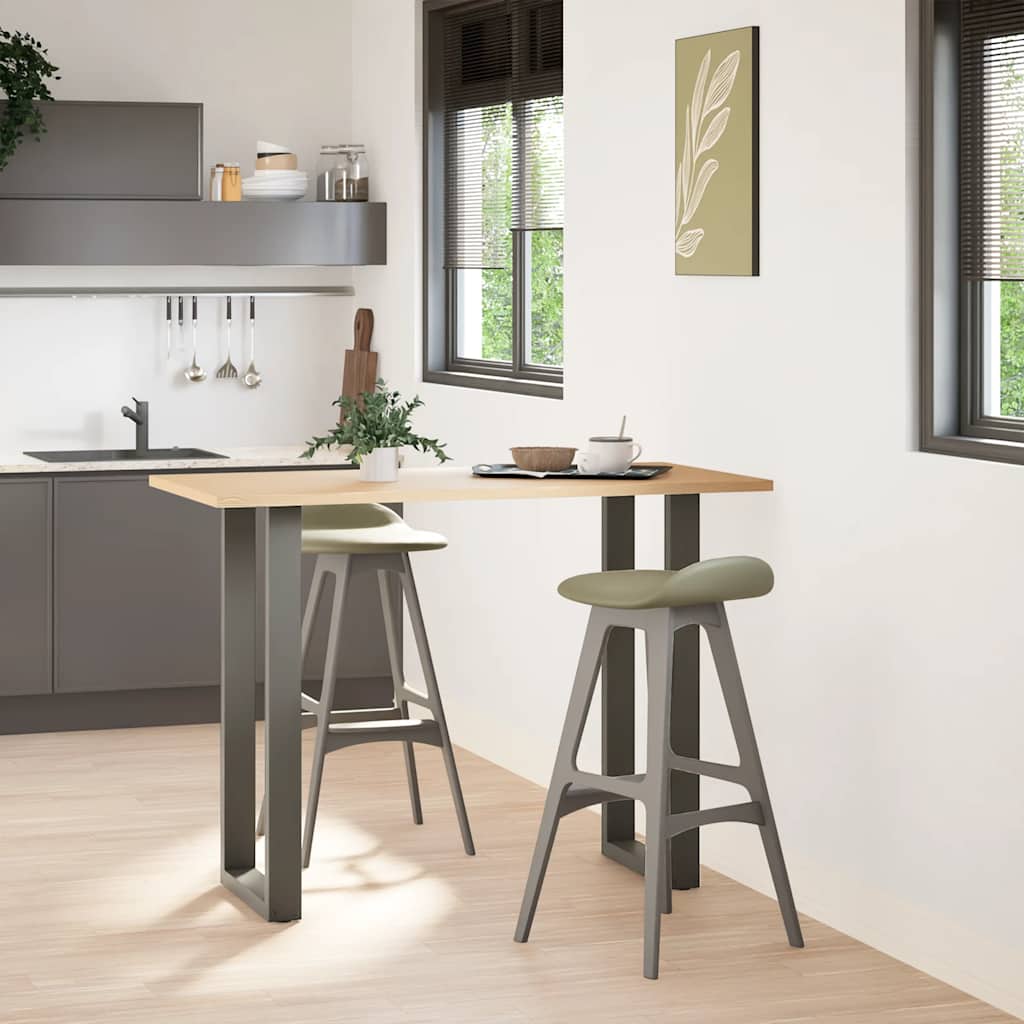 2 db antracit acél dohányzóasztal lábak u-alakú 40x(100-101) cm