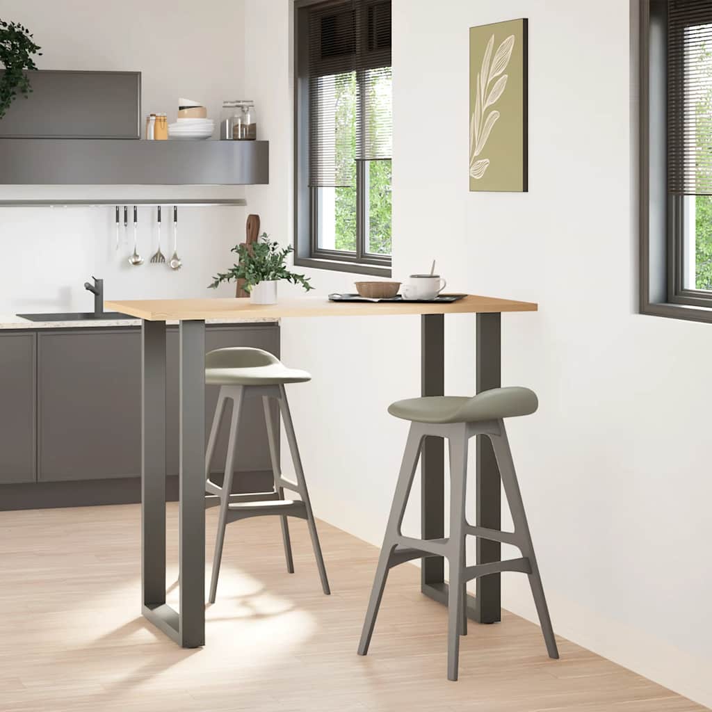 2 db antracit acél dohányzóasztal lábak u-alakú 60x(110-111) cm