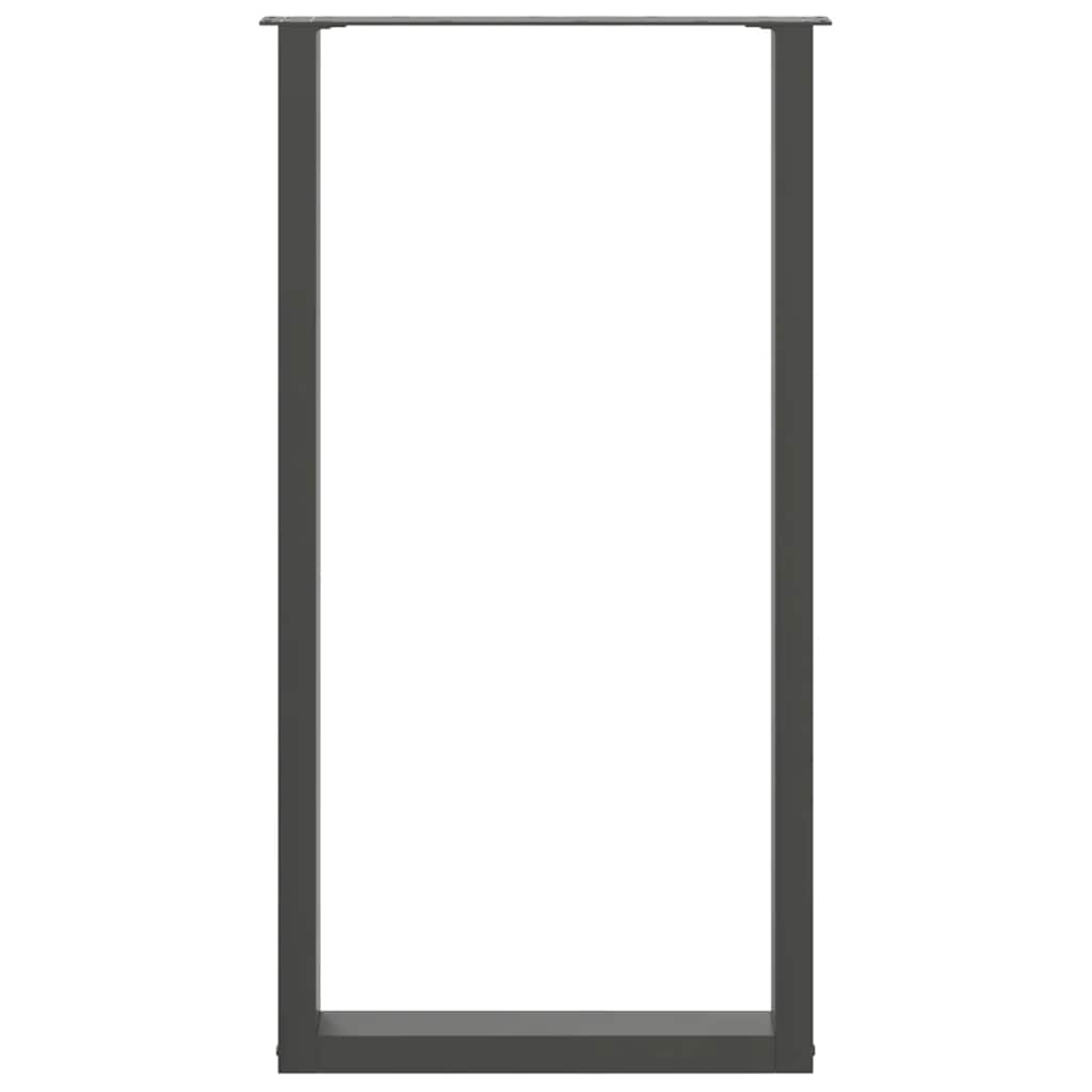 2 db antracit acél dohányzóasztal lábak u-alakú 60x(110-111) cm