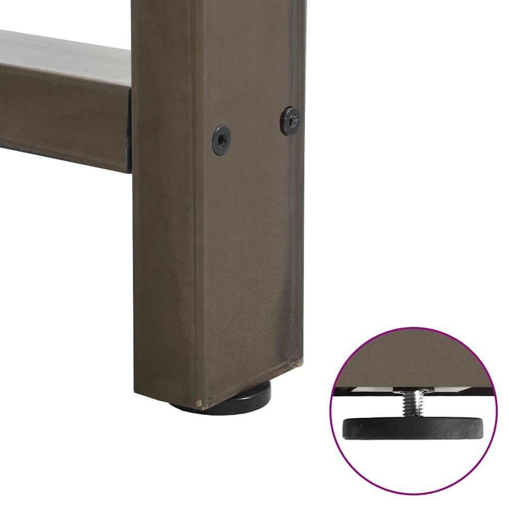 2 db acél dohányzóasztal lábak natúr acél 30x(30-31) cm