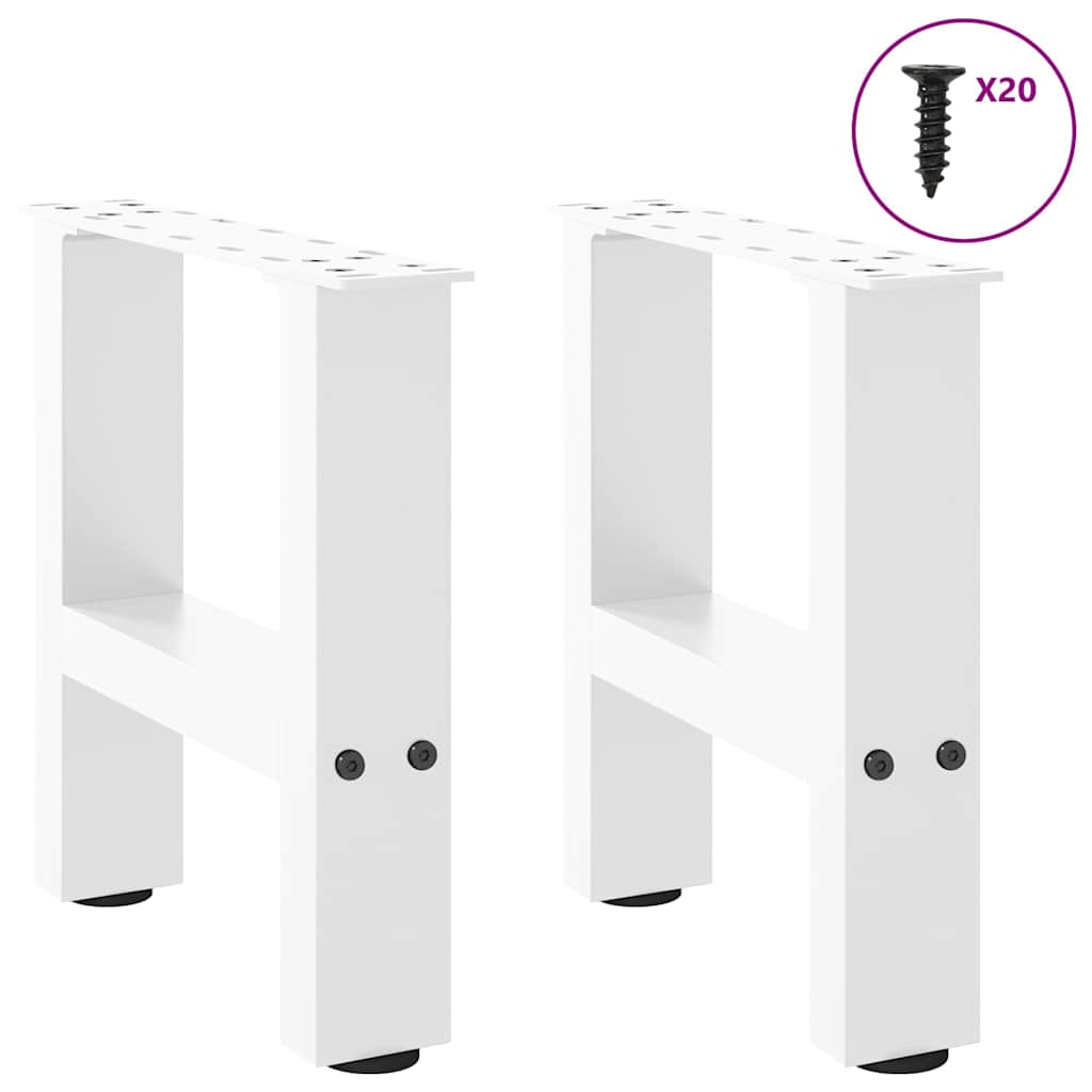 2 db fehér acél dohányzóasztal lábak 30×40 cm