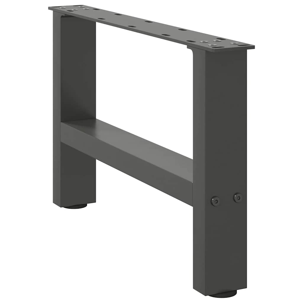 2 db antracit acél dohányzóasztal lábak 50x(30-31) cm