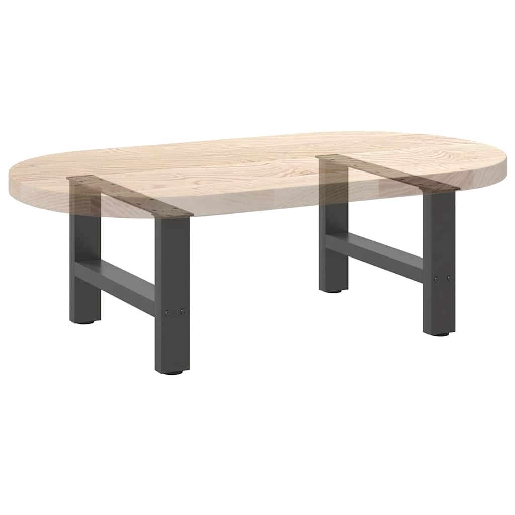2 db antracit acél dohányzóasztal lábak 50x(30-31) cm