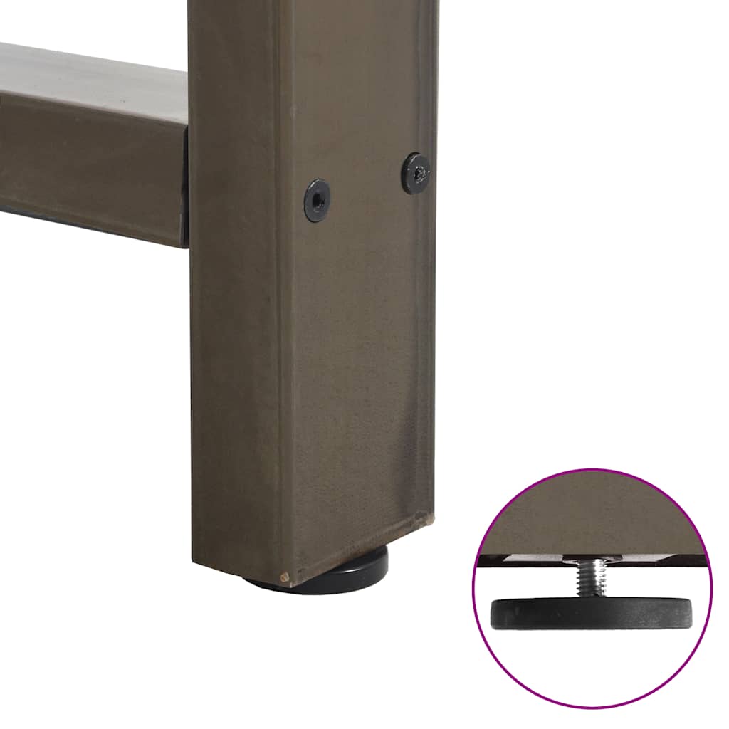 2 db acél dohányzóasztal lábak natúr acél 50x(30-31) cm