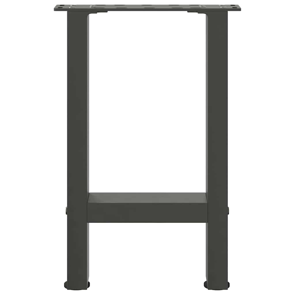 2 db antracit acél dohányzóasztal lábak 28x(42-43) cm