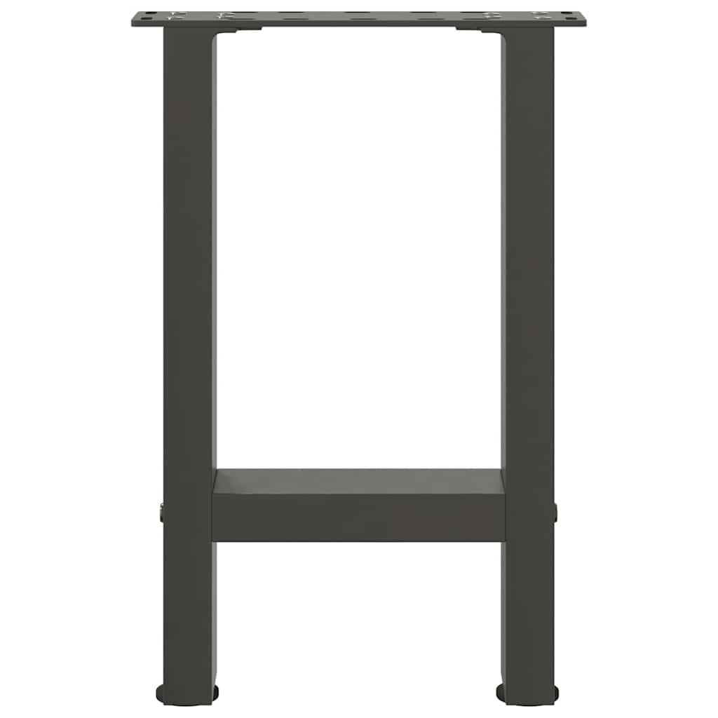 2 db antracit acél dohányzóasztal lábak 38x(42-43) cm