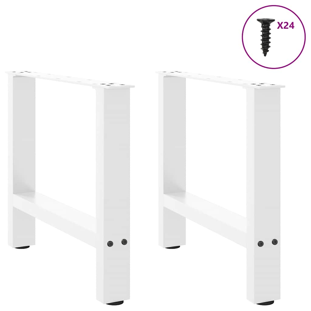 2 db fehér acél dohányzóasztal lábak 60x(42-43) cm