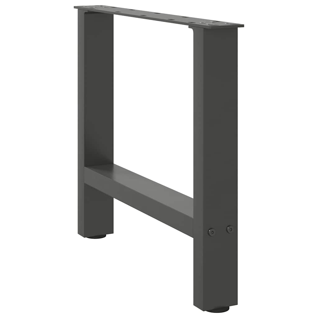 2 db antracit acél dohányzóasztal lábak 60x(42-43) cm