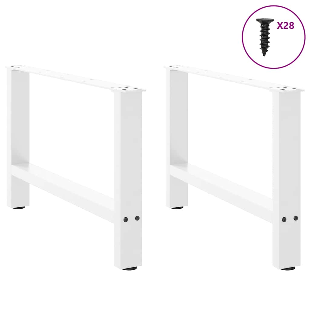 2 db fehér acél dohányzóasztal lábak 70x(42-43) cm