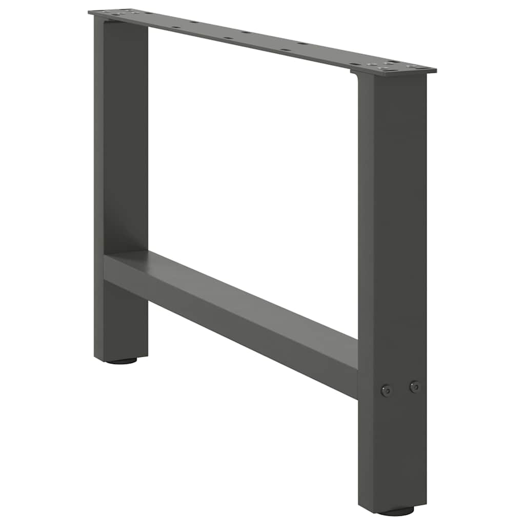 2 db antracit acél dohányzóasztal lábak 70x(42-43) cm