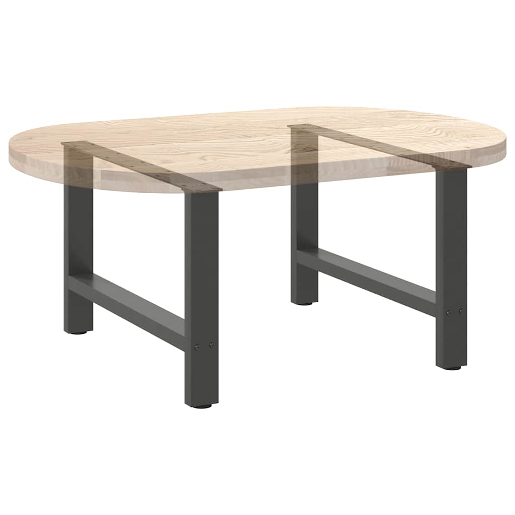 2 db antracit acél dohányzóasztal lábak 70x(42-43) cm