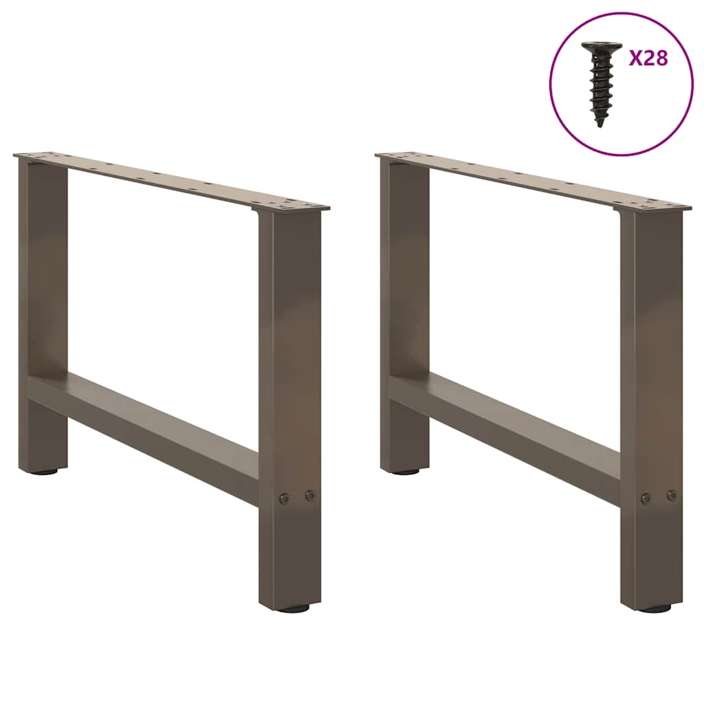 2 db acél dohányzóasztal lábak natúr acél 70x(42-43) cm
