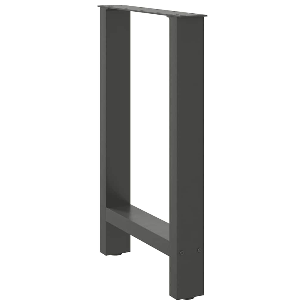 2 db antracit acél dohányzóasztal lábak 50x(72-73) cm