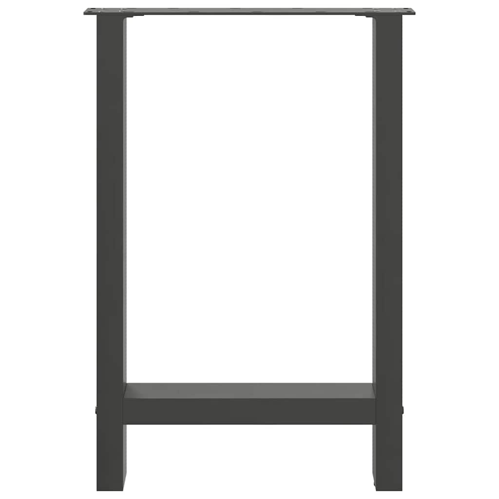 2 db antracit acél dohányzóasztal lábak 50x(72-73) cm