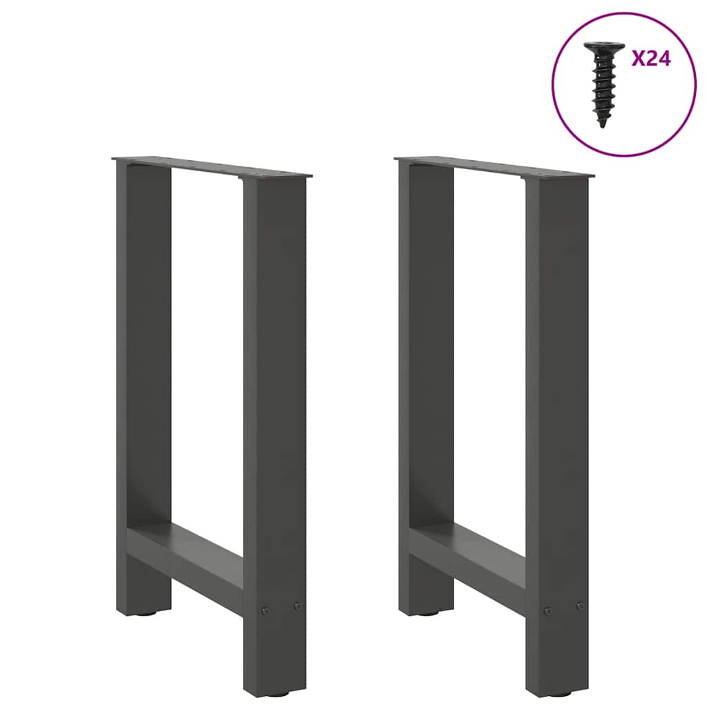 2 db antracit acél dohányzóasztal lábak 60x(72-73) cm