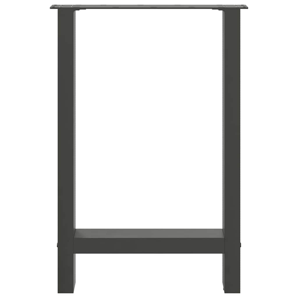 2 db antracit acél dohányzóasztal lábak 60x(72-73) cm