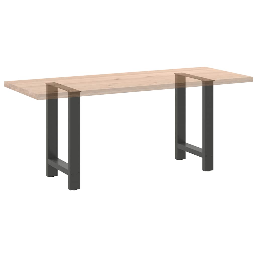 2 db antracit acél dohányzóasztal lábak 60x(72-73) cm