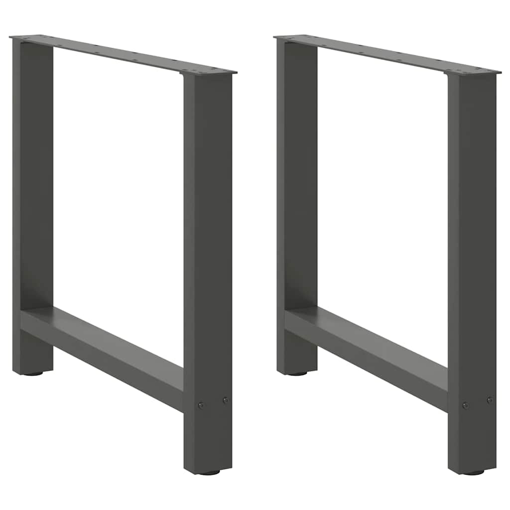 2 db antracit acél dohányzóasztal lábak 70x(72-73) cm