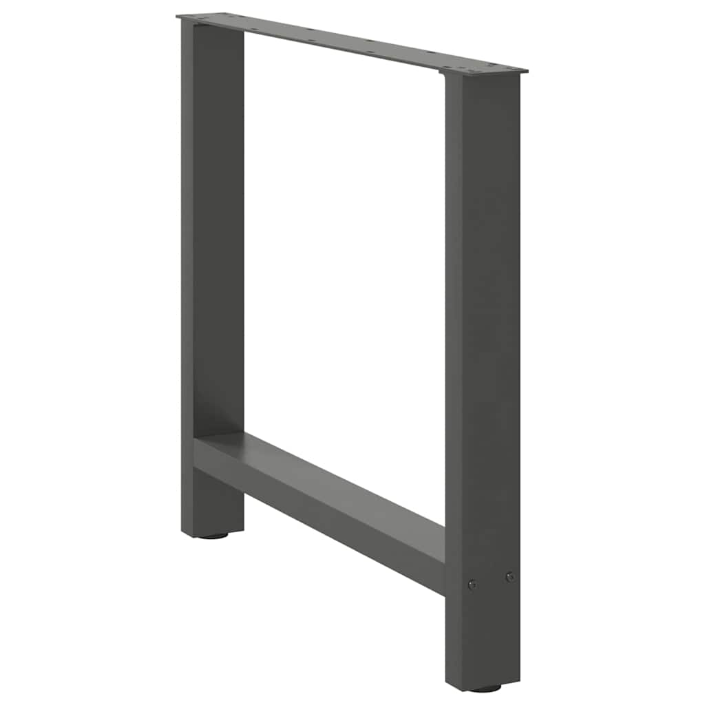2 db antracit acél dohányzóasztal lábak 70x(72-73) cm