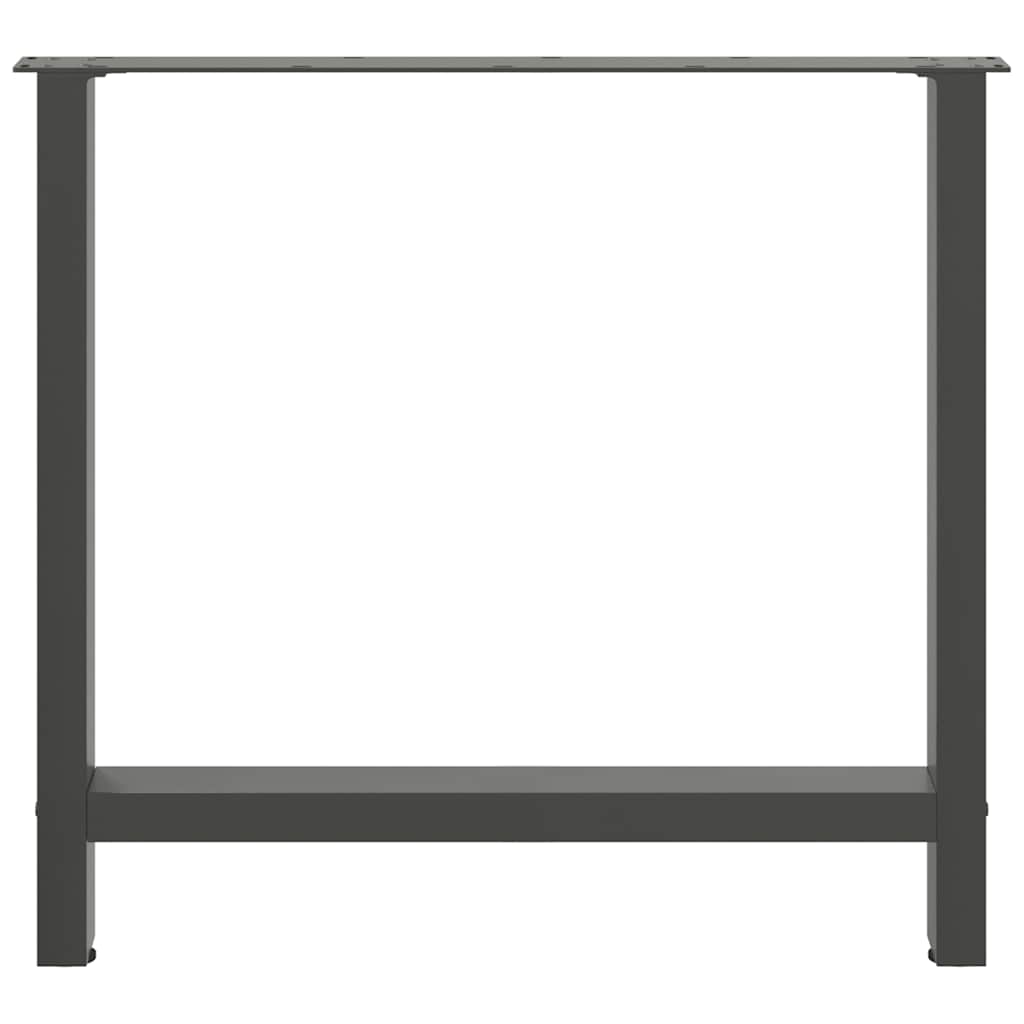 2 db antracit acél dohányzóasztal lábak 70x(72-73) cm