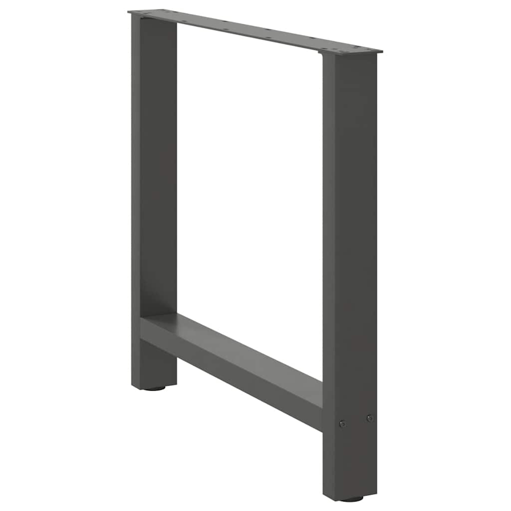 2 db antracit acél dohányzóasztal lábak 80x(72-73) cm