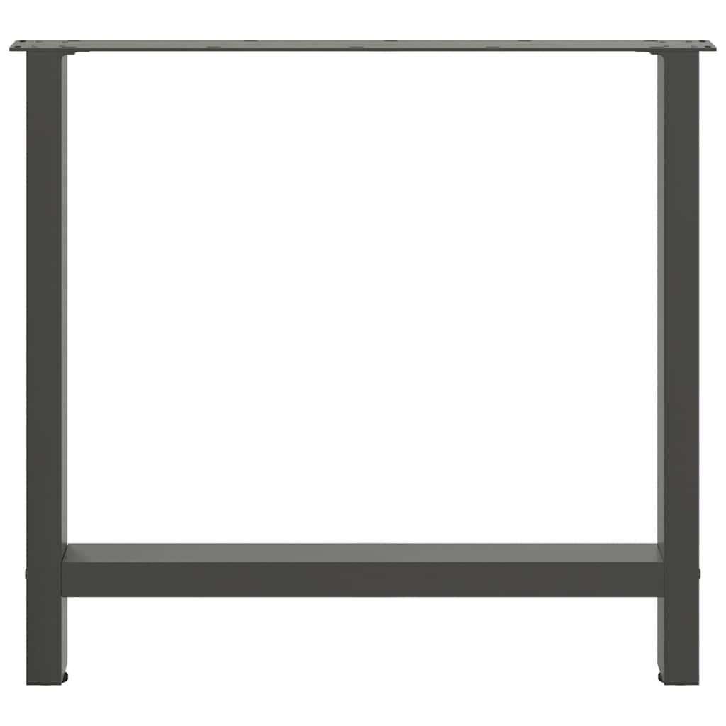 2 db antracit acél dohányzóasztal lábak 80x(72-73) cm