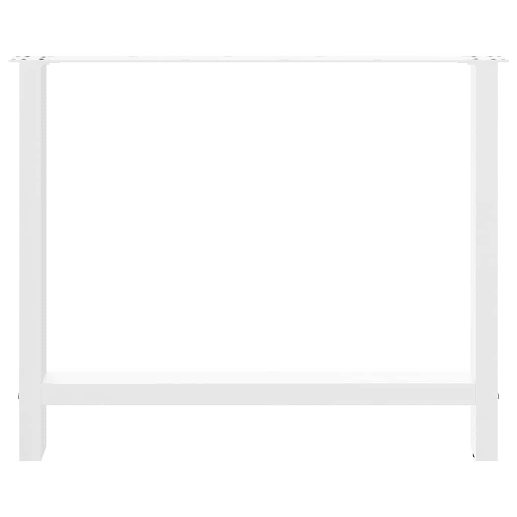 2 db fehér acél dohányzóasztal lábak 90x(72-73) cm