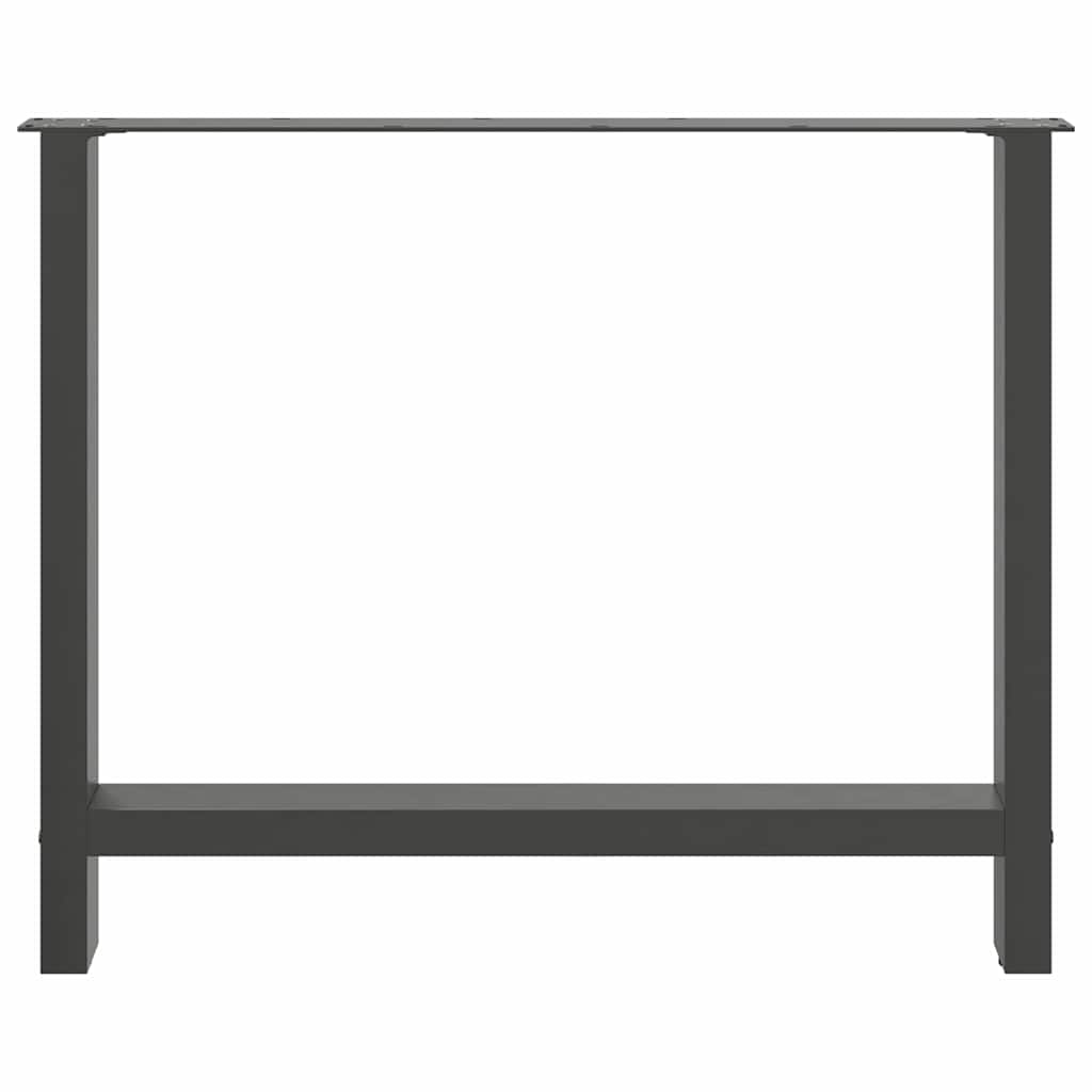 2 db antracit acél dohányzóasztal lábak 90x(72-73) cm