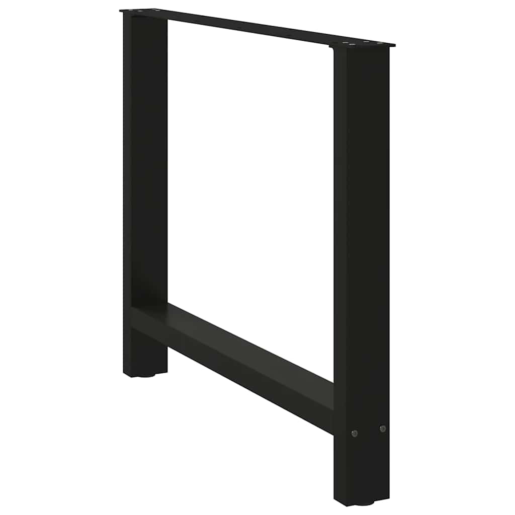 2 db fekete acél dohányzóasztal lábak 100x(72-73) cm
